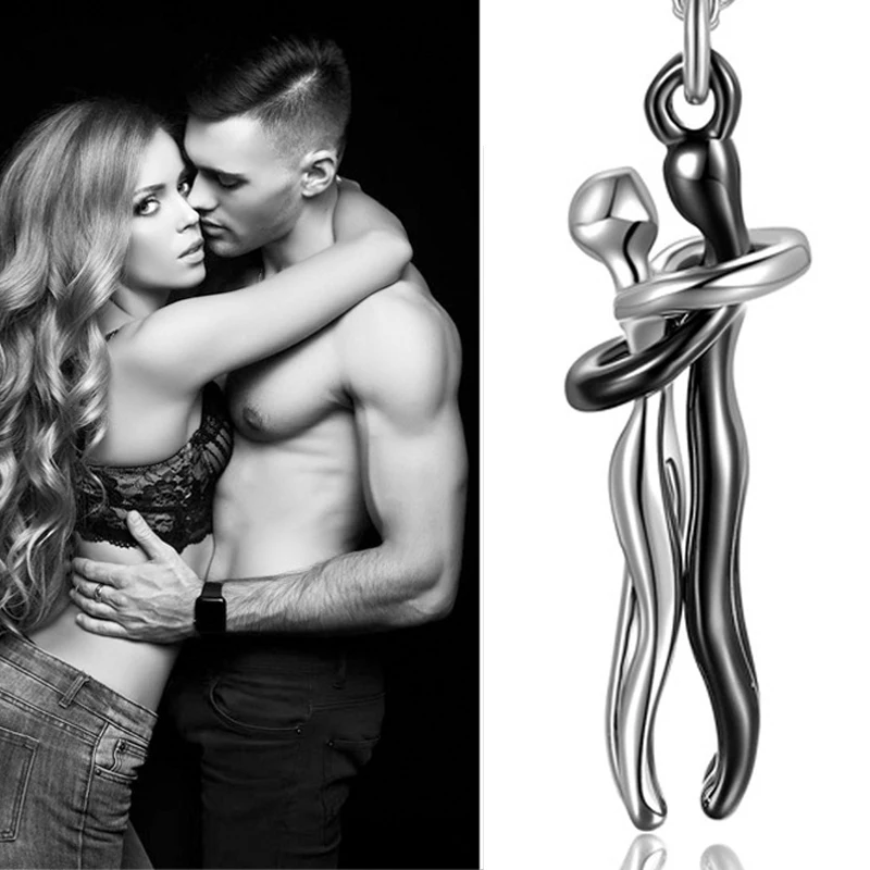 Любовь Стиль Hug ожерелье в стиле унисекс для мужчин женщин влюбленных пар с