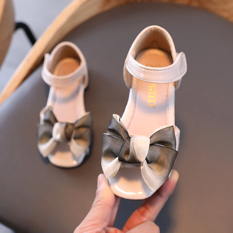 

All Match Sweet Girls Bowtie Sandals 3-18 Years Old Kids Open Toe Shoes New Arrival T21N04LS-78