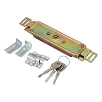 gold tone cross key metal center rolling shutter door lock for garage