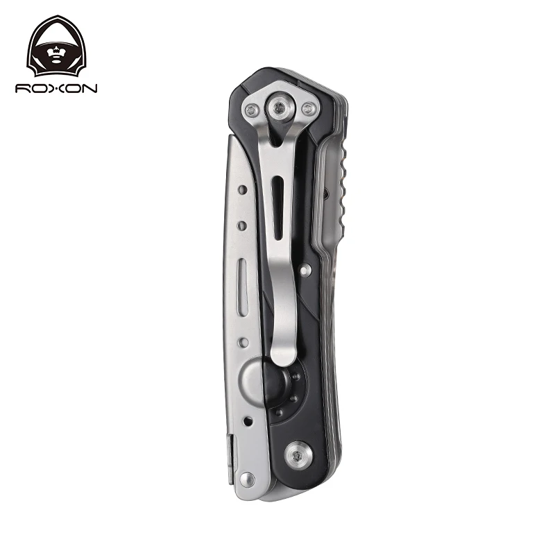 Складной карманный нож и ножницы Roxon 2 в 1 EDC Multi tool с зажимом для ремня работа по
