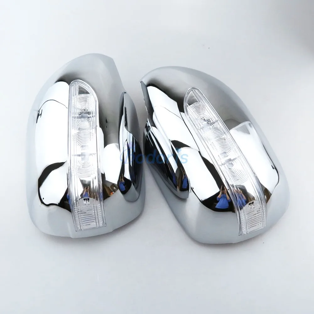 For Toyota Land Cruiser 120 Prado J120 FJ120 2003- 2009 Chrome Door Rear View Mirror Cover With LED Lamp Car-styling Accessories |
