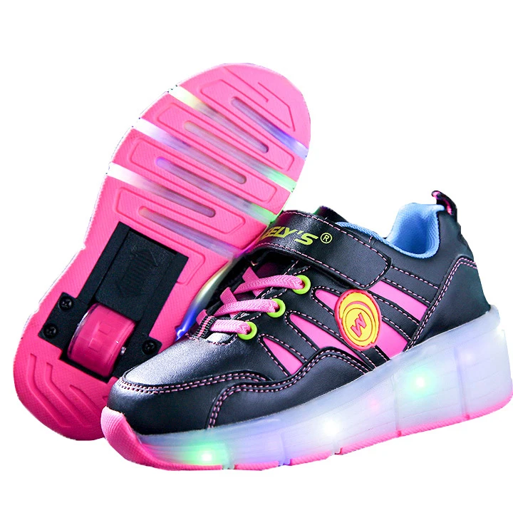 Детские светящиеся кроссовки со светодиодсветильник кой на колесиках | Детская