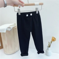 girls pencil pants spring 2021 children cotton leggings all match high elastic long pants baby casual trousers