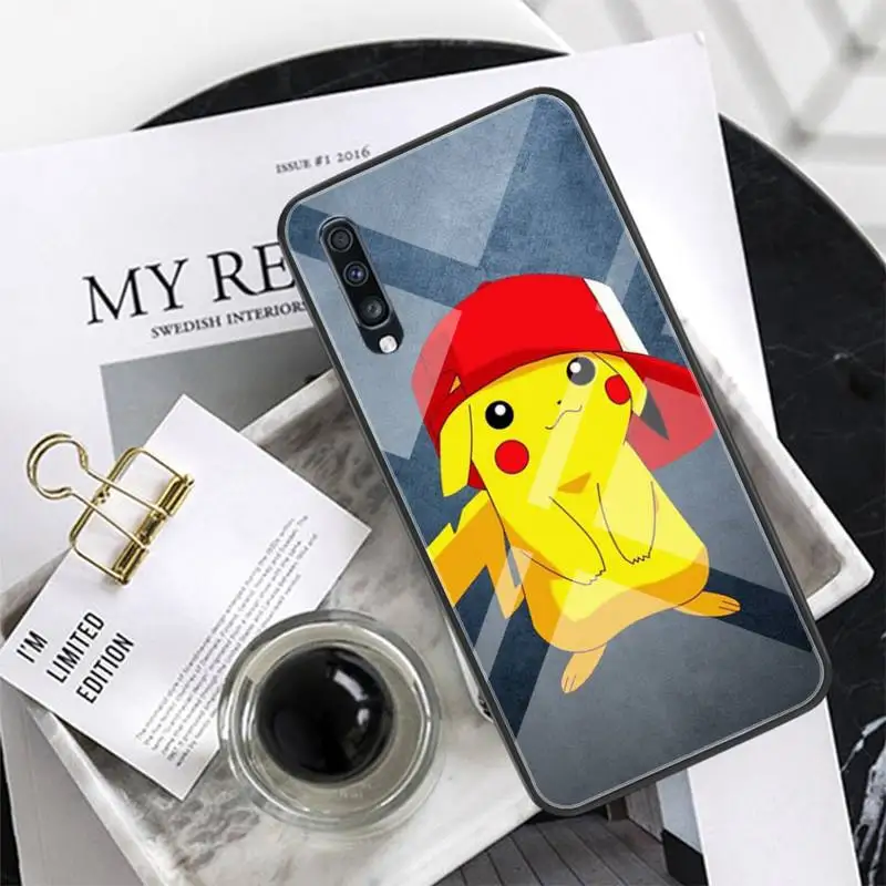 

Cute Electric Mouse Pika Anime Phone Case Tempered Glass For XiaoMi 8SE 6 8lite MIX2S Note 3 Redmi Note 7 5 4 Redmi 6A 5Plus 4X