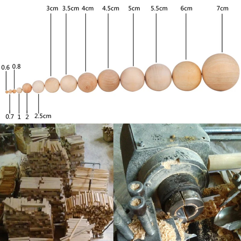 10 шт. шарики из массива дерева для обучения эксперименту натурального ручная