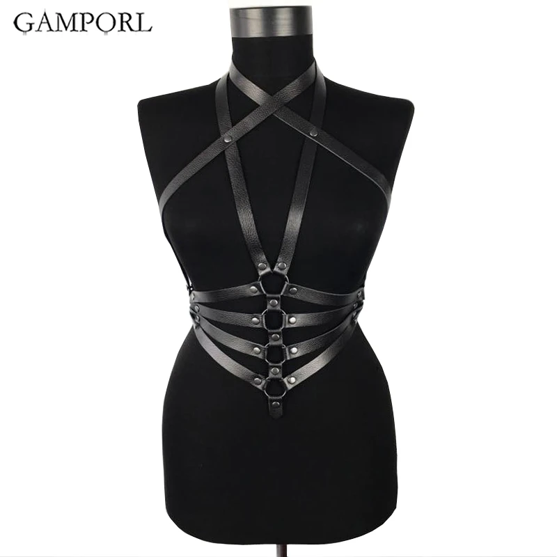 GAMPORL Подвязки Пояс Кожаный ремень женское БДСМ белье Воротник Женский Jartiyer