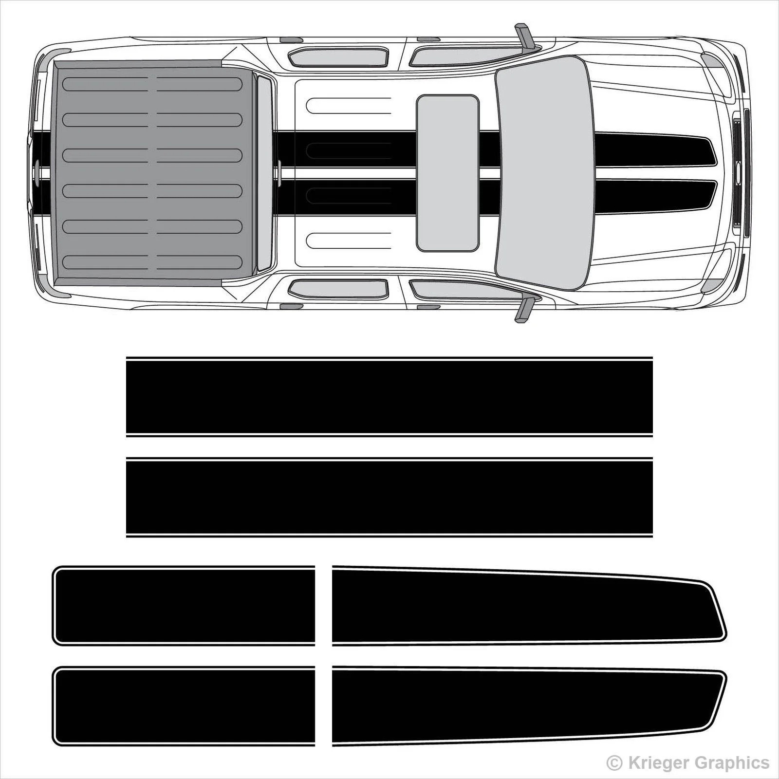 

For 1set 3Pcs/1Pair Ridgeline EZ Rally Racing Stripes Vinyl Stripe Decals Graphics Car styling