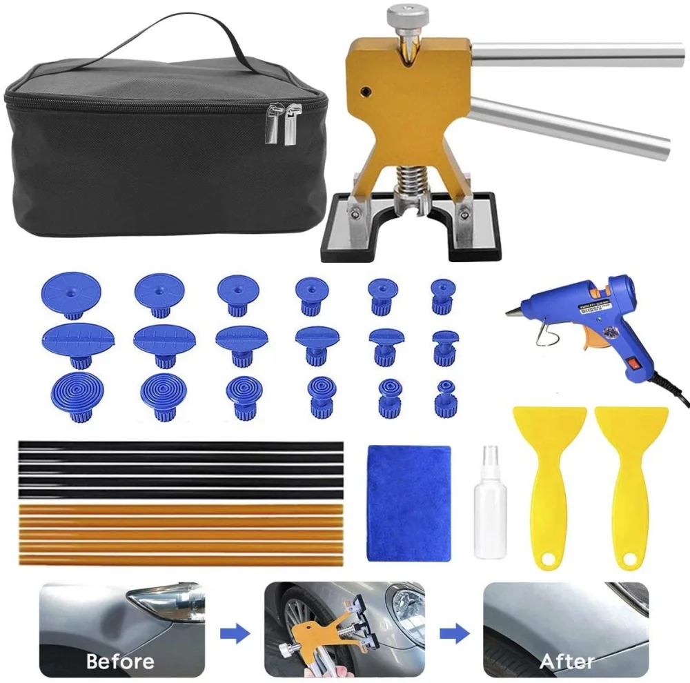 

Auto Paintless Dent Removal Tools, 39 PCS Car Repair Kit Golden