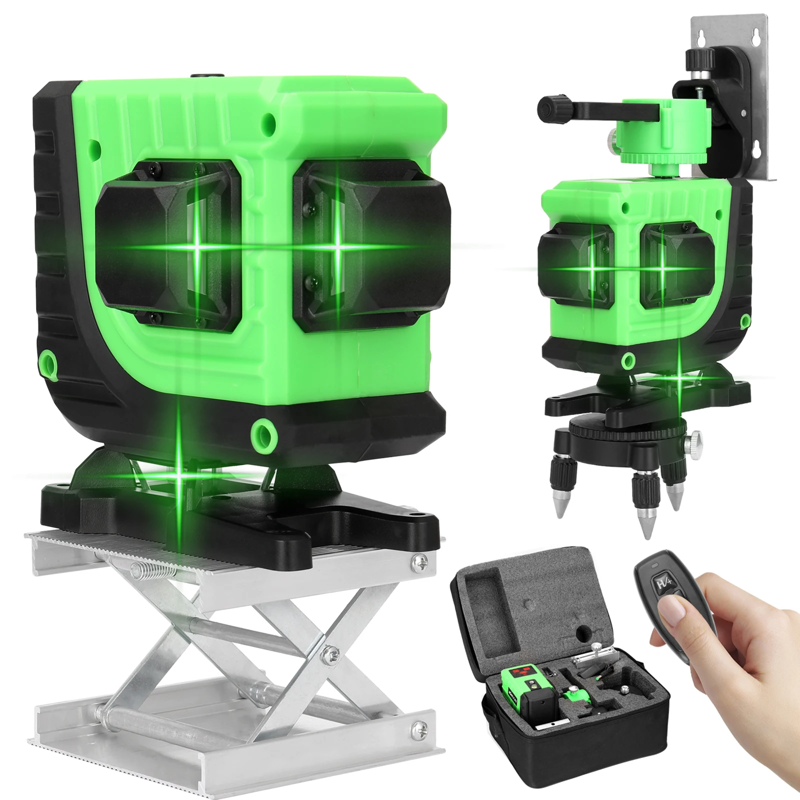 

KKmoon 3D 12 Lines Laser Level Tool Vertical Horizontal Lines Professional Leveling Instrument with Self-leveling Function