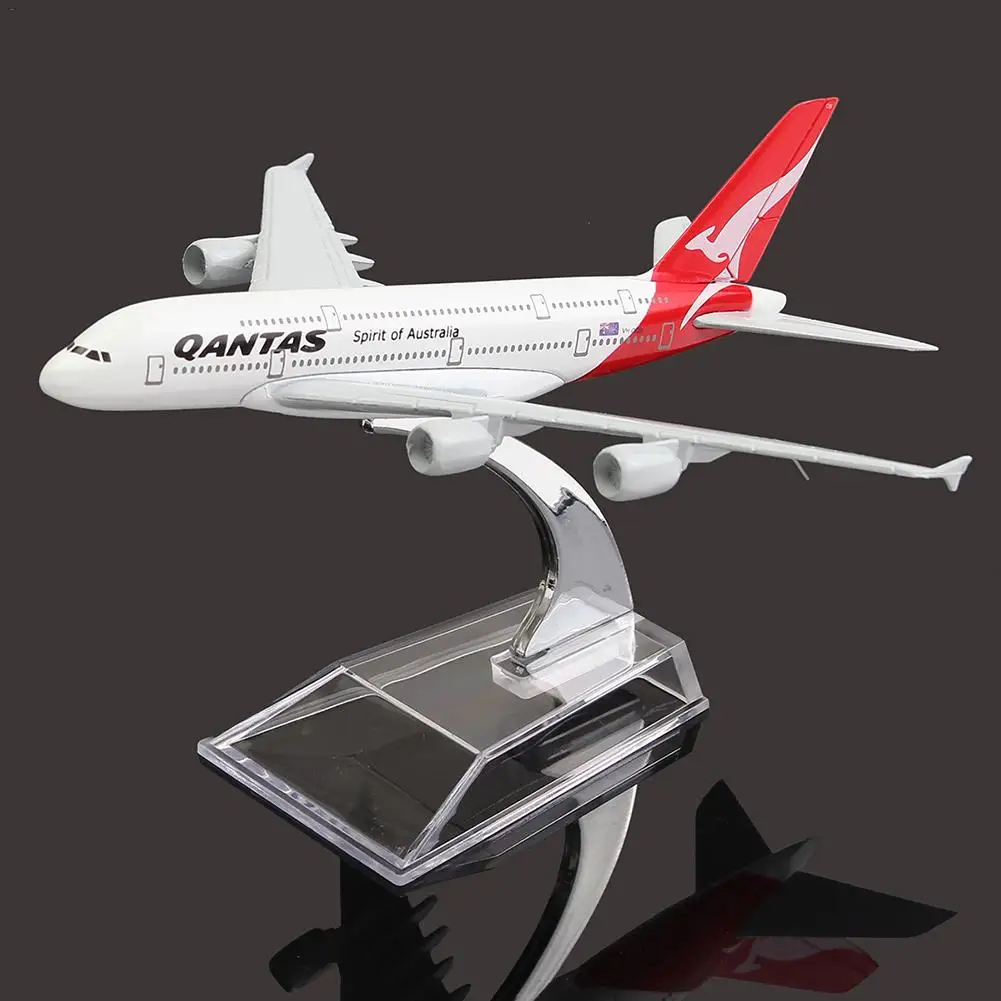 A380 Австралия QANTAS самолет коллекция моделей игрушки 16 см Самолет Металлическая