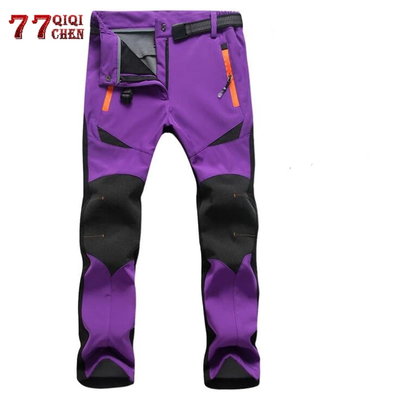 Флисовая Подкладка повседневные стрейч брюки женские зимние толстые теплые