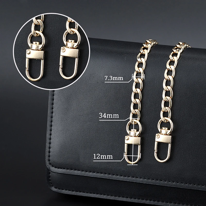 

1PCS Long 40-120cm Metal Purse Chain Strap Handle Handle Replacement For Handbag Shoulder Bag