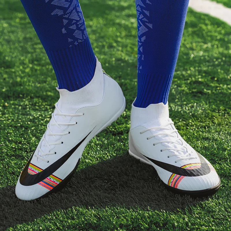Football Boots Turf Soccer Shoes Crampons Superfly Breathable Cheap Original TF Kids Football Futsal Boots Sneakers Men Cleats