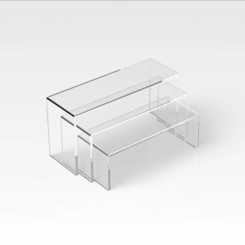 

3Pcs/set 3mm Acrylic Display Stand Cup Cake Dessert Jewelry Model Nail Polish Showcase Storage Rack Shelf Display Cabinet