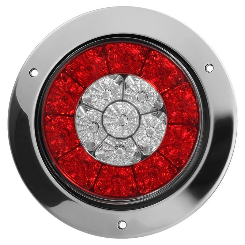 

4Pcs 4 Inch LED Trailer Tail Lights 16 LED Stop Brake Tail Running Reverse Backup Lights Lamps for RV Trailer Trucks