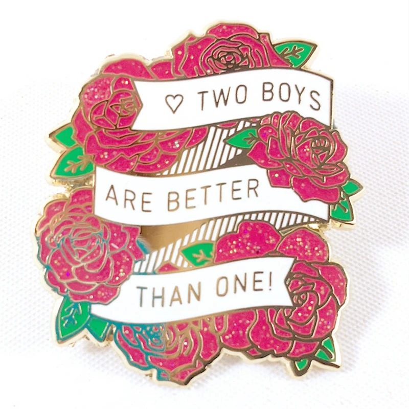 Yaoi BL два мальчика лучше блестящие Гей ЛГБТ гордость эмалированная брошь шляпа