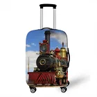 Чехол для багажа с принтом паровоза, локомотива, эластичный чехол на колесиках для путешествий, чехол для пылезащитного костюма, чехол для 18-32 дюймов