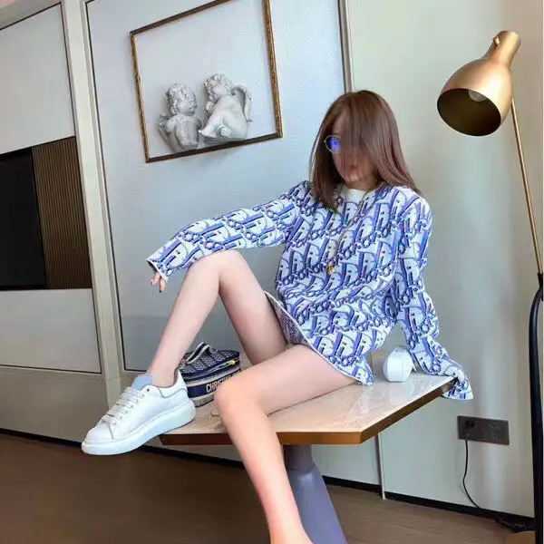 

Good quality spring and autumn 2021 new fashion Korean version loose very fairy net red versatile sweater female sweater female