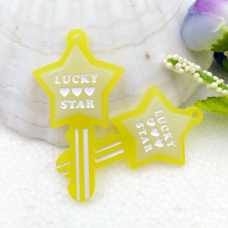 10 шт. милые звезды подвеска из смолы для ключей сделай сам аксессуары украшение |