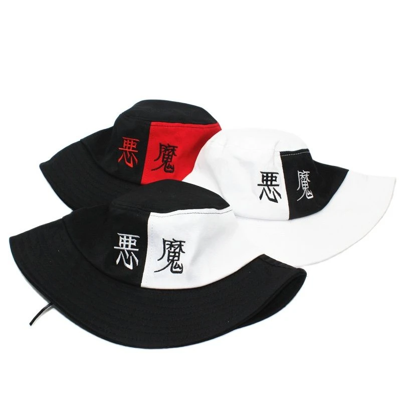 Осенняя уличная хлопковая цветная Рыбацкая Кепка с вышивкой в виде демона