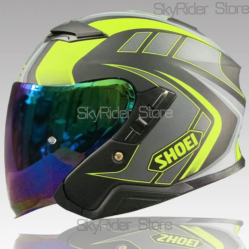 

Шлем с открытым лицом, двойной козырек, мотоциклетный шлем, модель J-CRUISE-шлем для езды на мотокроссе, гоночный мотоциклетный шлем