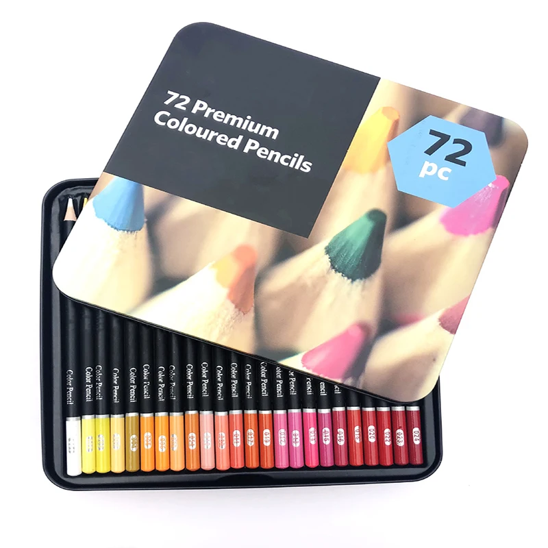 Набор карандашей из свинца и чугуна 72 цвета | Канцтовары для офиса дома