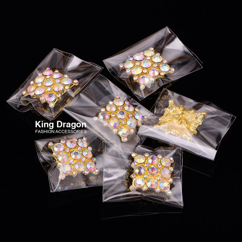 Новое поступление кнопки AB со стразами задняя часть хвостовика 5 шт./лот 15 мм