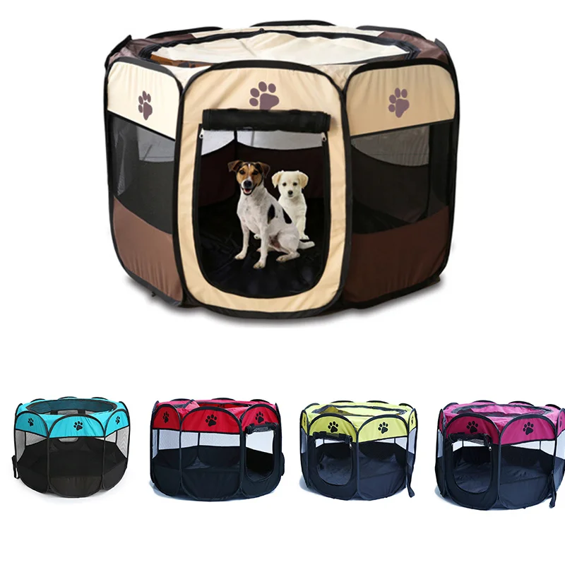 

Portable Outdoor Kennels Fences Pet Tent Houses For Small Large Dogs Foldable Playpen Indoor Puppy Cage Dog Crate Delivery Room