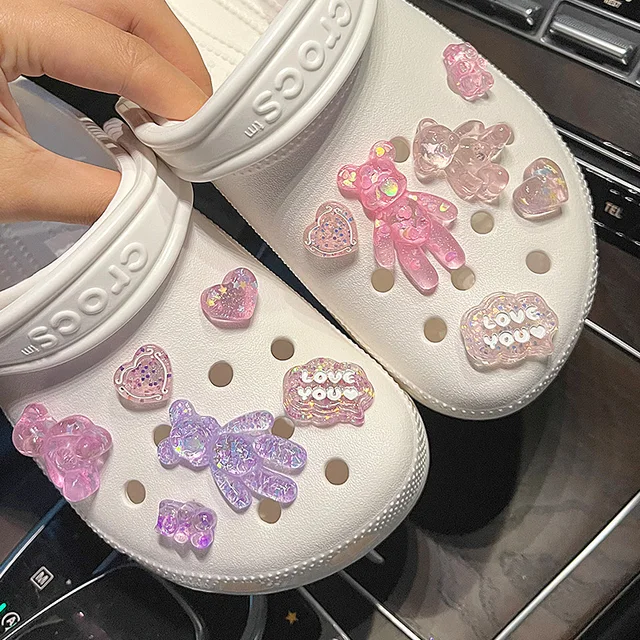 DIY Cute Croc Charms Designer Luxury Cartoon Bear Shoe Charms for Crocs  Fashion Clogs Shoe Accessories for Girl and Kids Quality