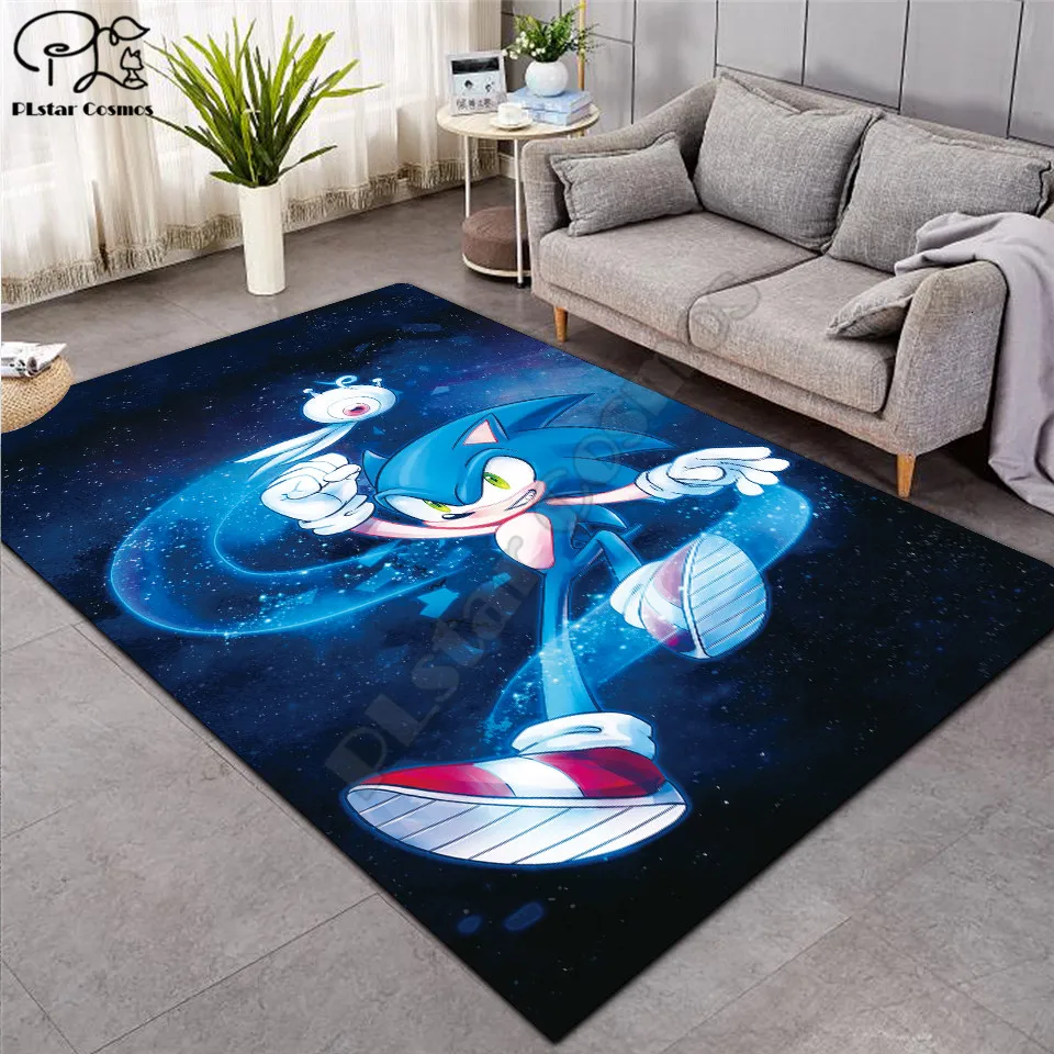 

Funny Cartoons SONIG carpet Square Anti-Skid Area Floor Mat 3D Rug Non-slip Mat Dining Room Living Room Soft Bedroom Carpet 03