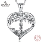 Ожерелье из настоящего серебра 925 пробы с деревом жизни, кулон из чистого фианита DNA of Life, модные ювелирные изделия, подарок для женщин и мам