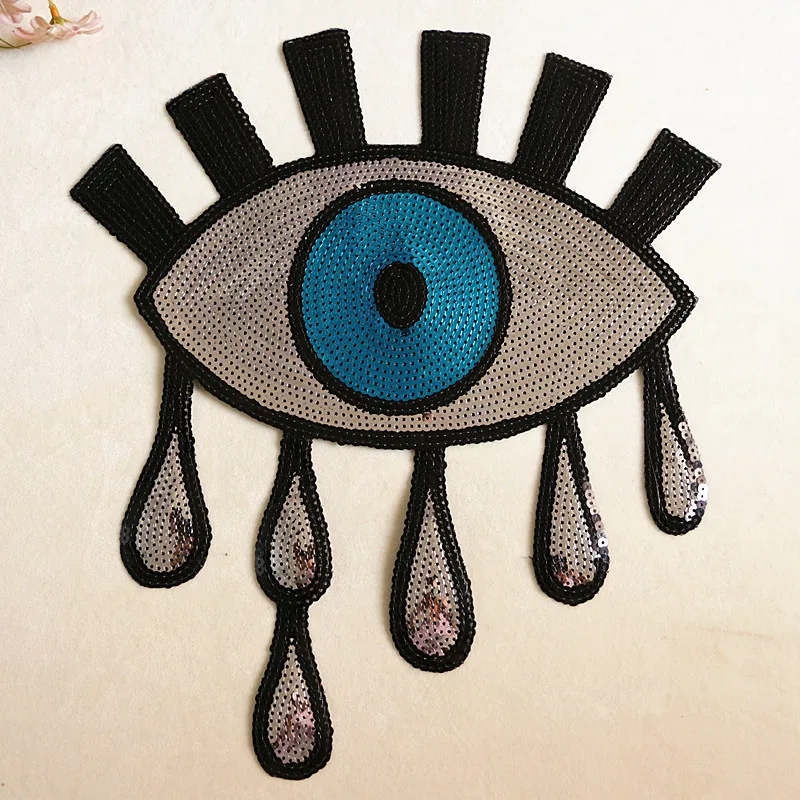 Нашивки для пришивания капли глаз аппликация одежды слезы блестки нашивки