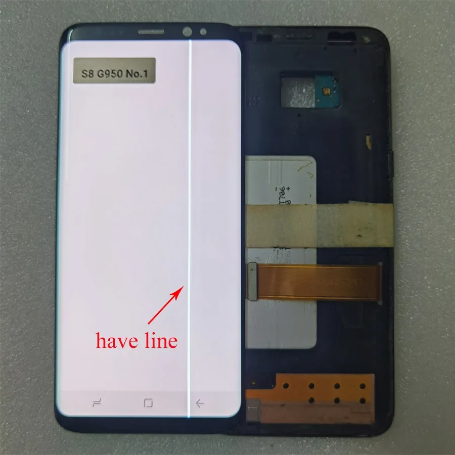 ЖК дисплей для Samsung S8 Touch G950F с полосой дефектом экран G950|Сенсорные панели