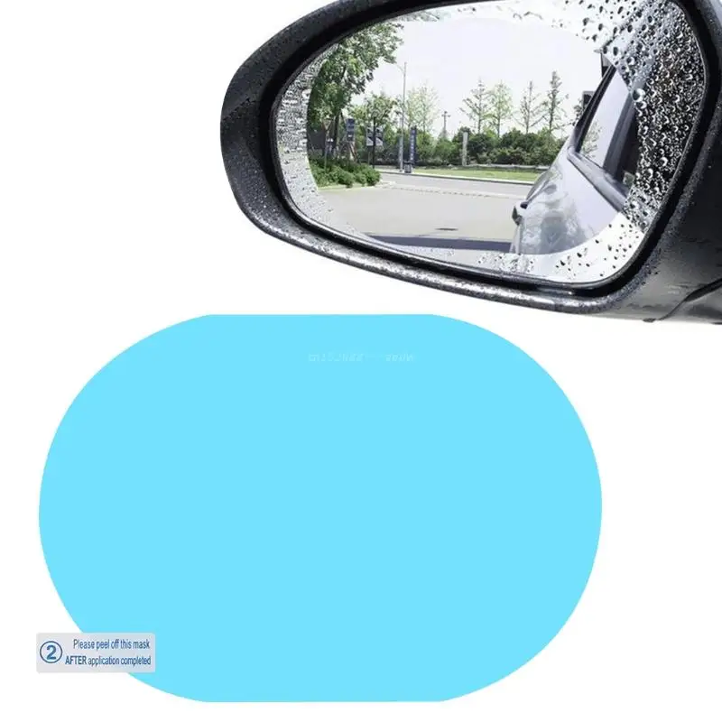 

4 Pcs Car Rear View Mirror Rainproof Film Anti-Fog Clear Protective Sticker