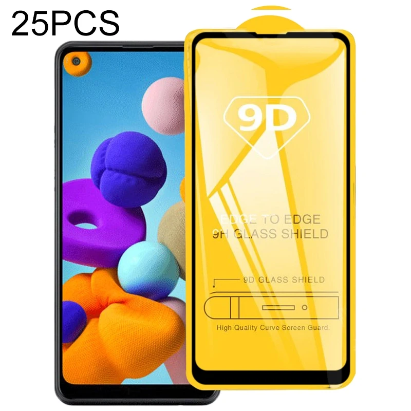 

Пленка из закаленного стекла на весь экран для Galaxy A21 9D, 25 шт.