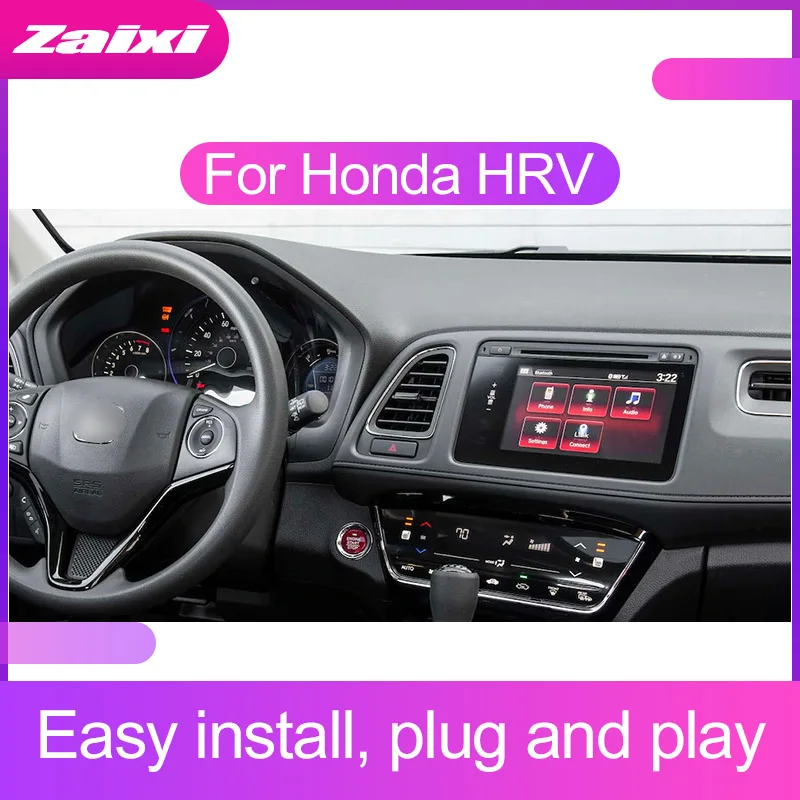 ZaiXi сенсорный экран Android автомобильный аудио для Honda HR-V HRV 2014 ~ 2019 поддержка GPS navi Ipod