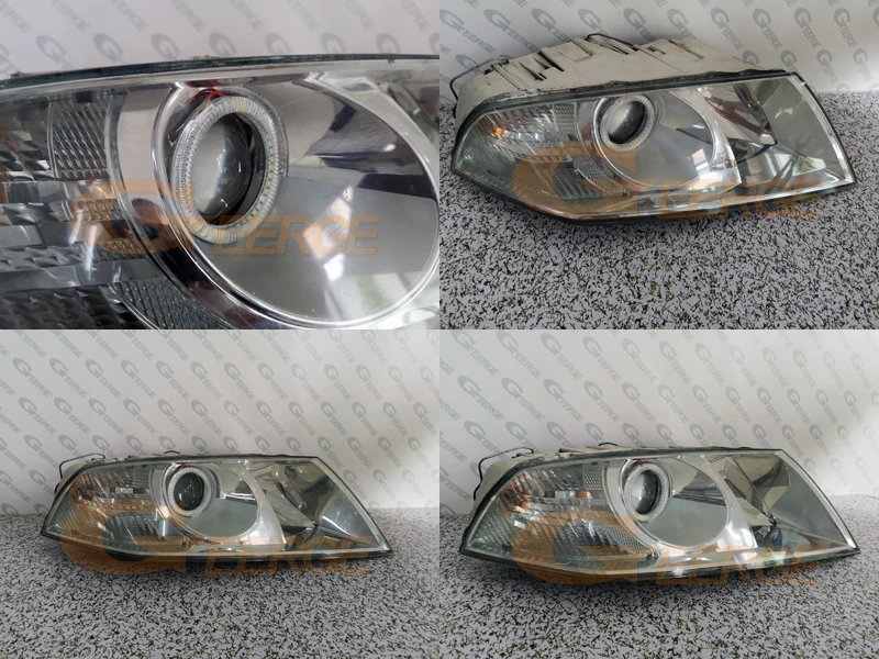 Для SKODA OCTAVIA 2 MK2 предварительно Фасонная ксеноновая фара 2004-2008 smd led angel eyes kit отличное Ультра яркое освещение DRL