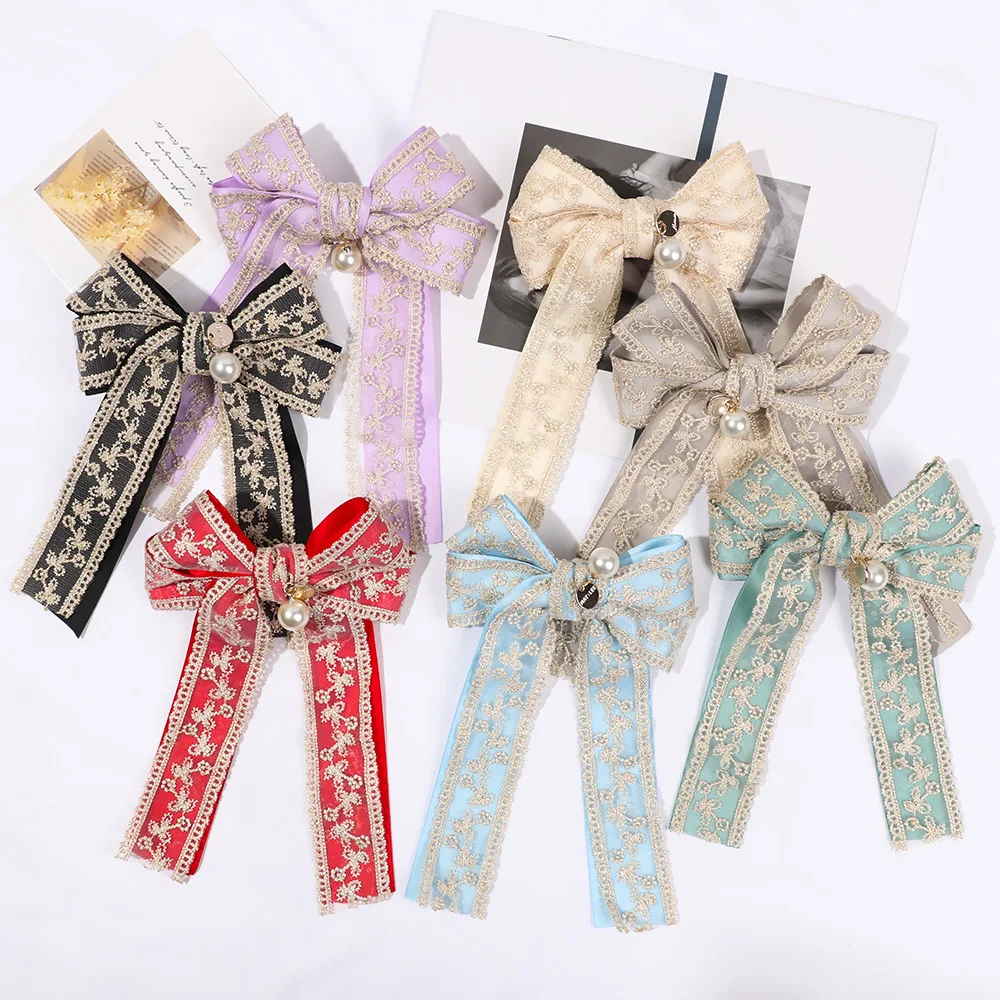 

Sweet Big Bow Organza Streamers Hair Scrunchies Soft Ponytail Elastic Hair Ties Rope Girls Hair Accessories Women Ribbon Bands