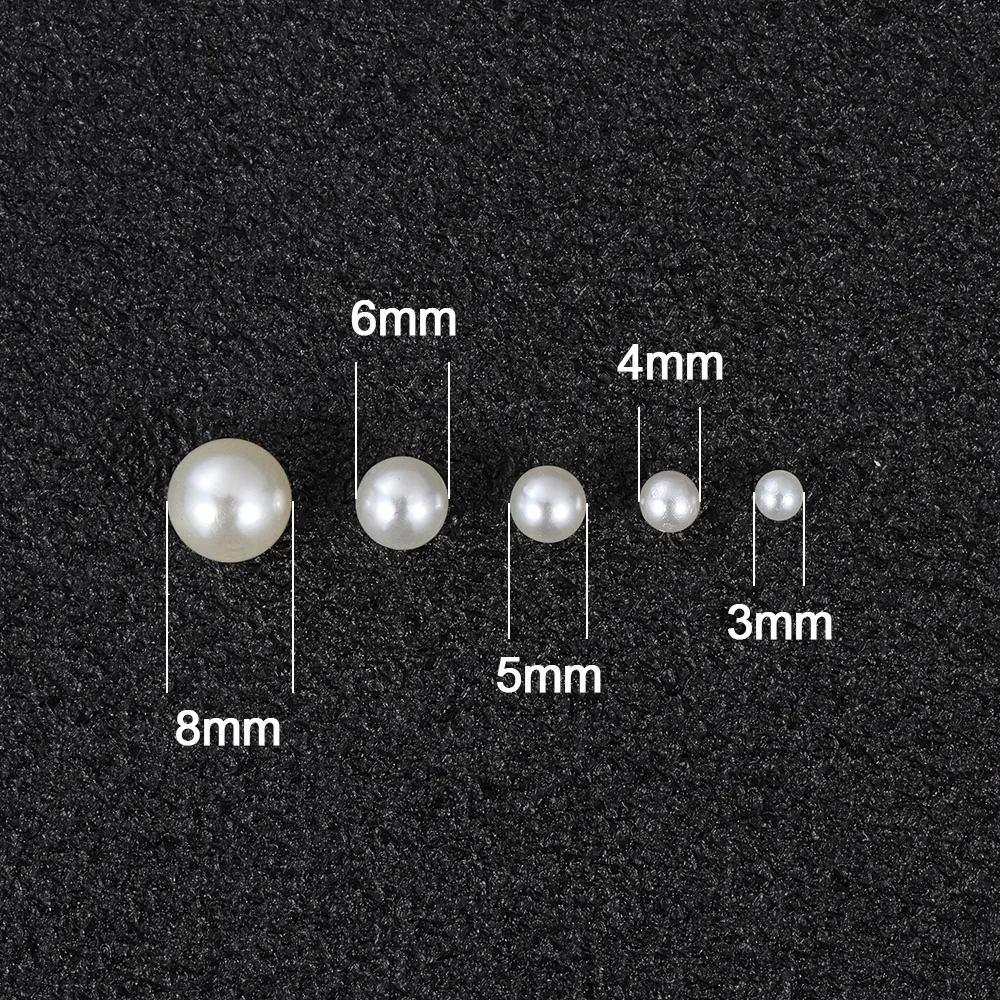 1 мешок Круглый ABS имитация жемчуга бусины белый жемчуг для поделок DIY свадебный