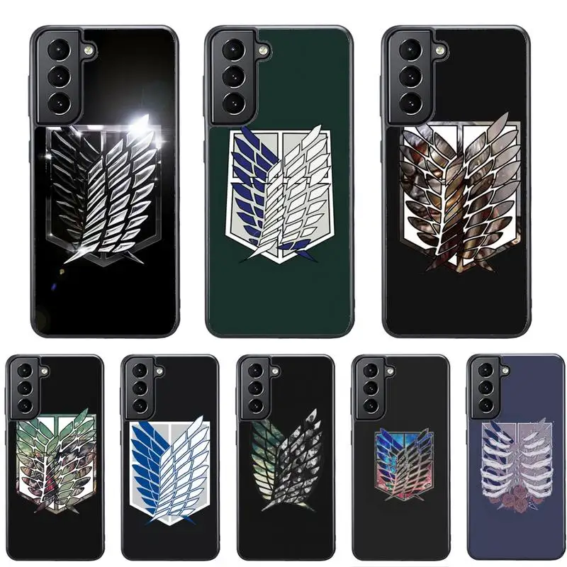 

Japan Anime Attack on Titan Phone Case for Samsung s4 s5 s6 s7 s8 s9 s10e plus Edge s20 s21 s30 ultra cover PC&TPU