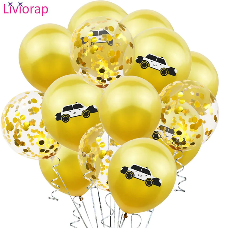 Liviorap 15 шт. инженерный воздушный шар в форме автомобиля с днем рождения украшения