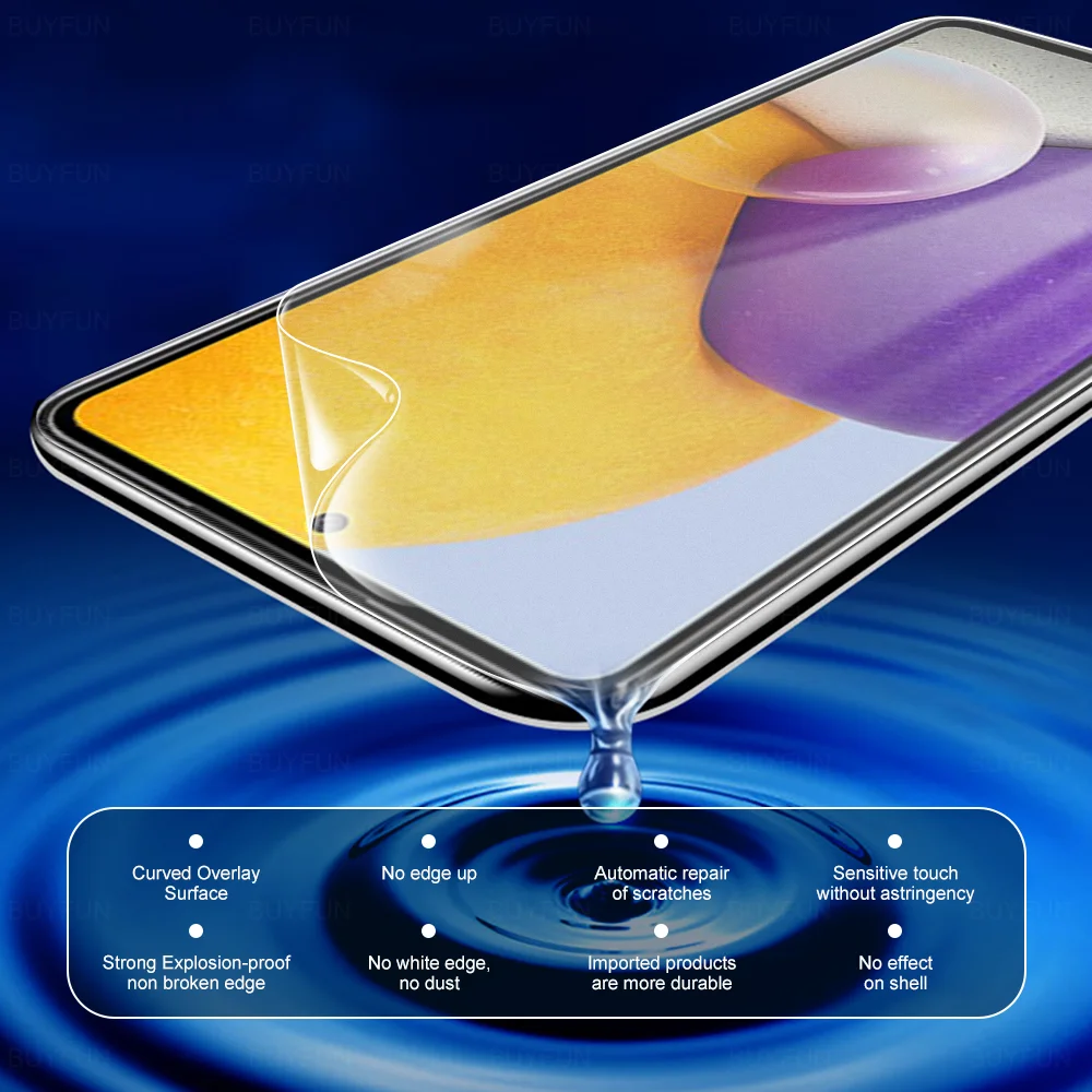 6in1 hydrogel film full protection for samsung galaxy a72 a52 a52s a42 a32 a22 a12 5g 4g screen protector safety protective film free global shipping