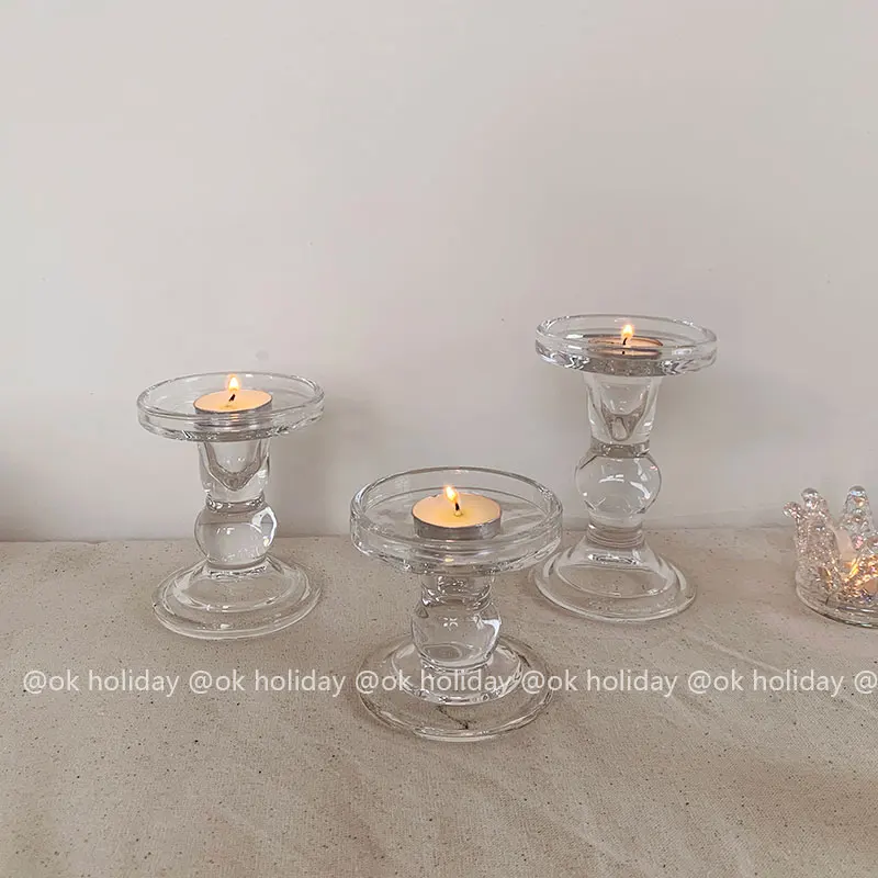 Свадебный Рождественский подсвечник современный марокканский стеклянный