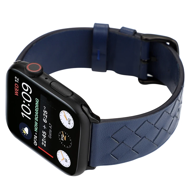 Ремешок для Apple watch 44 мм 40 мм 42 мм 38 мм corra iwatch 4 5 3 2 высококачественный кожаный браслет аксессуары для Apple watch 4 5