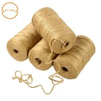 100 meters cord natural hemp rope dry rope used for diy winding decoration decorate present packing line and party