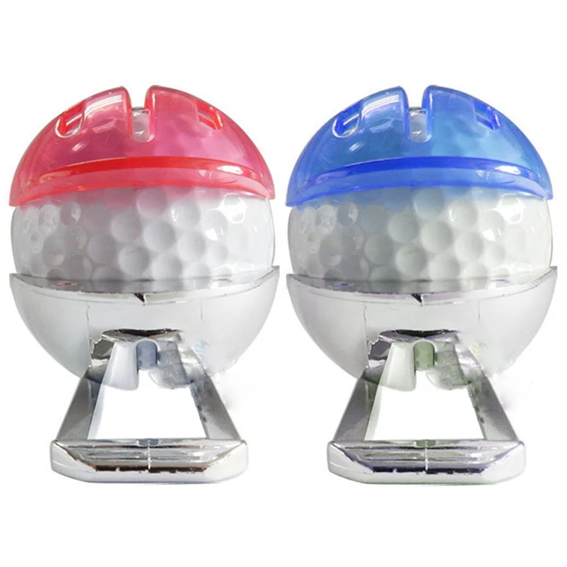 

2 предмета мяч для гольфа линия шаблон для маркера, лайнера рисунок выравнивания Mark синего и красного цветов