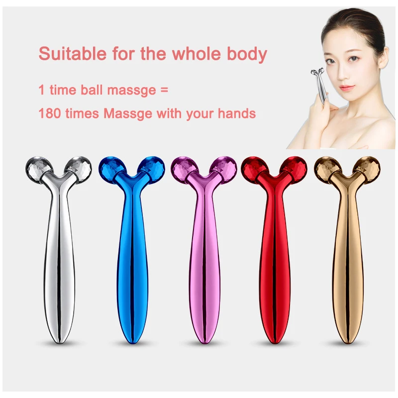 

5 Color 3D Roller Massager 360 Rotate Thin Face Full Body Shape Massager Lifting Wrinkle Remover Facial Massage Relaxation Tool