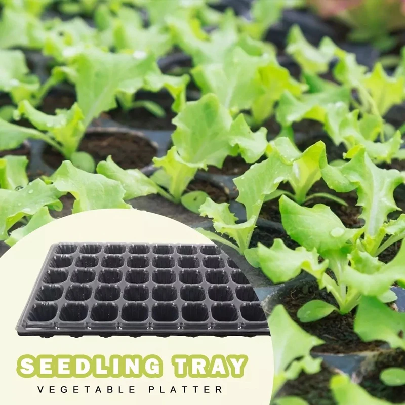 

6Pcs/Pack 50 Cells Seedling Starter Tray Seed Plant Flower Nursery Grow Box Flower Pots Plate