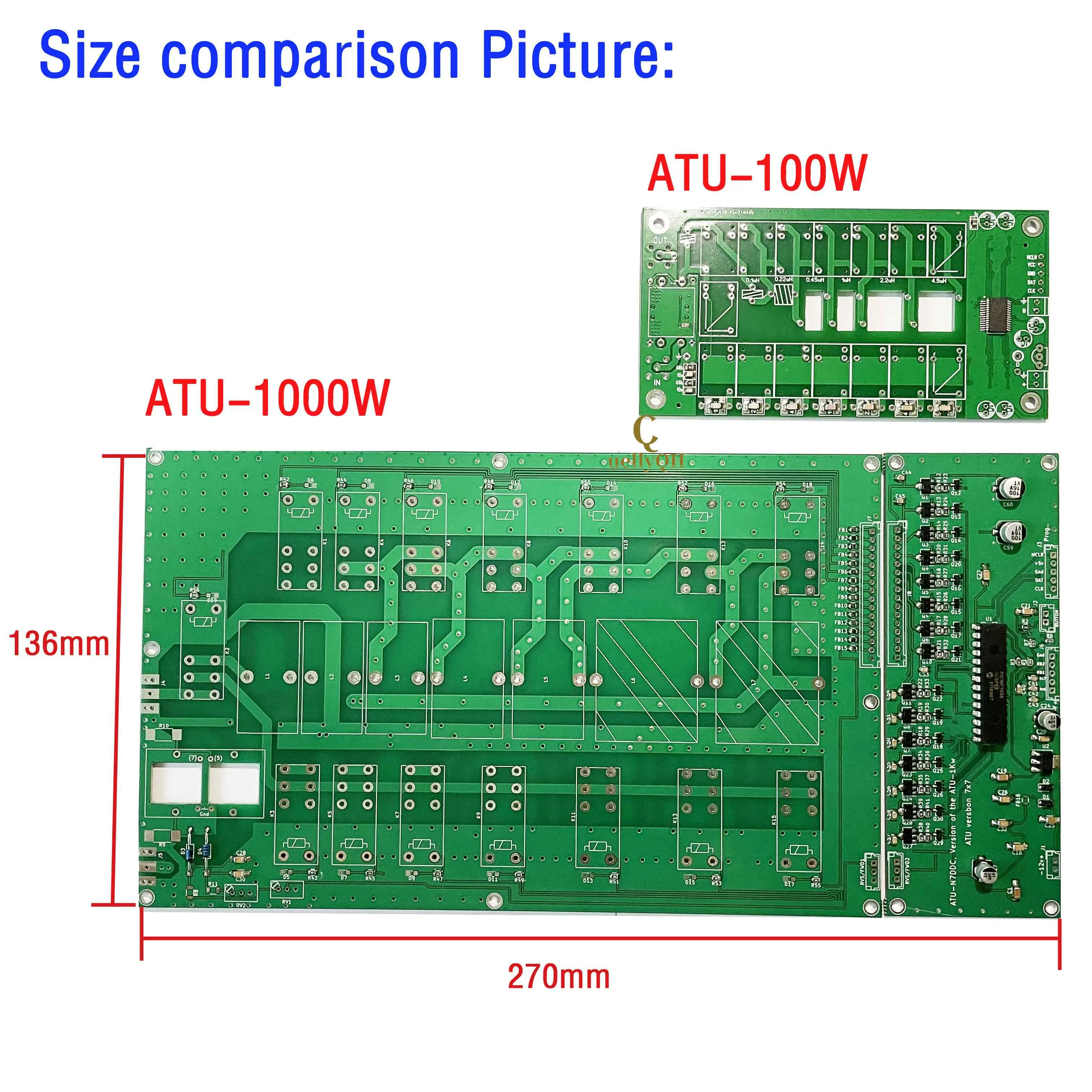 Sintonizador de antena autom&aacute;tico, KIT completo de ATU-1000, atu1000W, 7x7 (ATU-1000W por N7DDC)-3