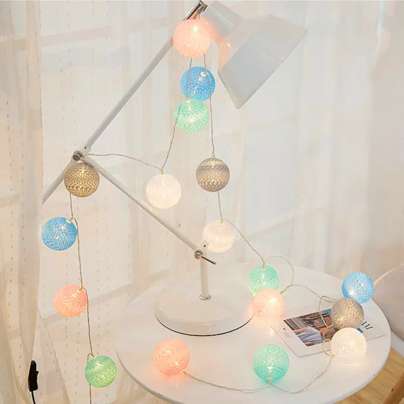 Горячая Распродажа светодиодный светильник из хлопка гирлянда сказочный